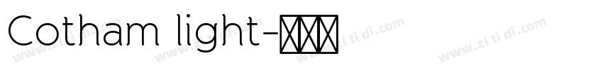 Cotham light字体转换